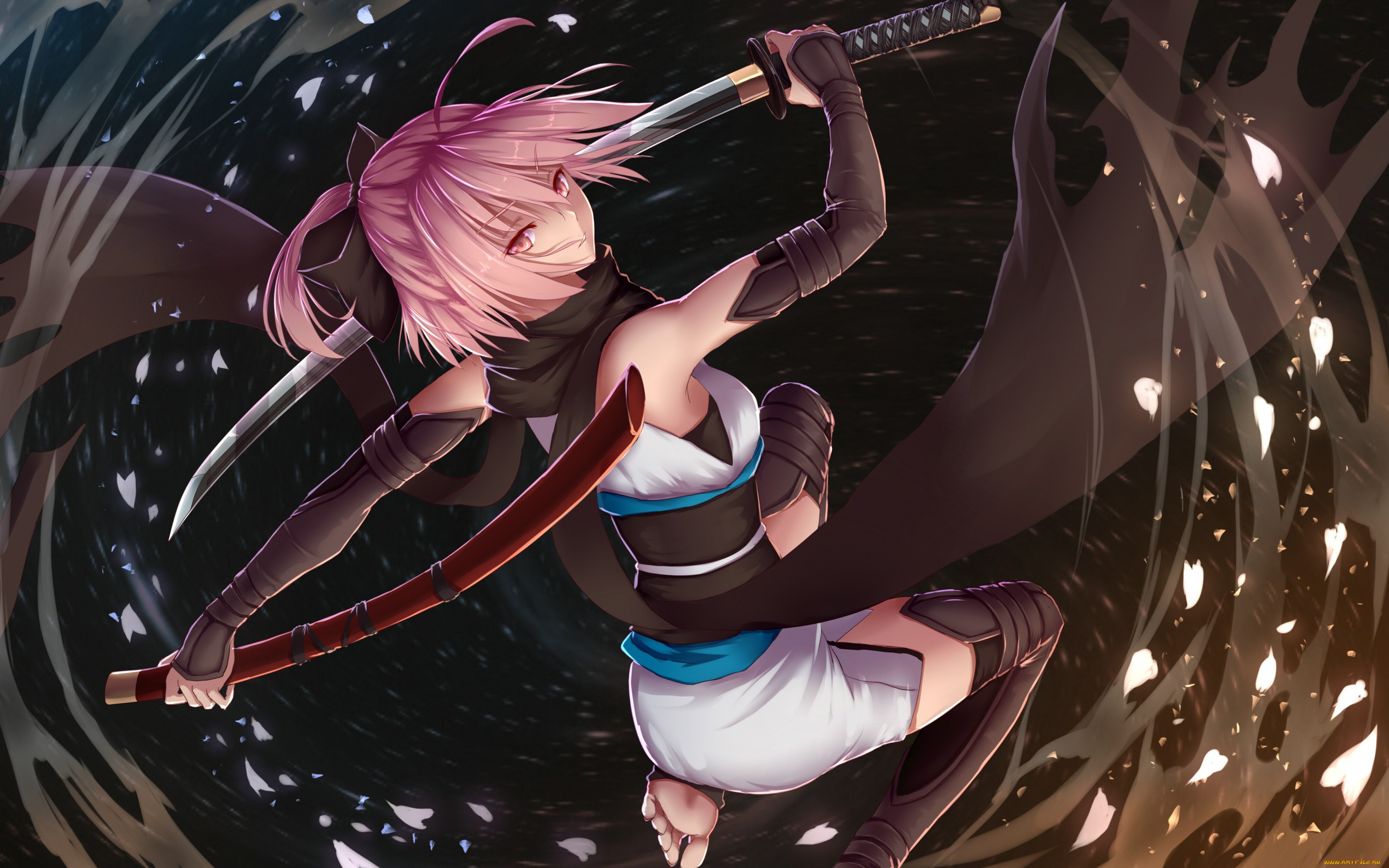 , fate, stay night, koha-ace, japanese, crossover, ken, bishojo, sword, shounen, girl, hat, blade, asian, kimono, stripes, anime, grand, order